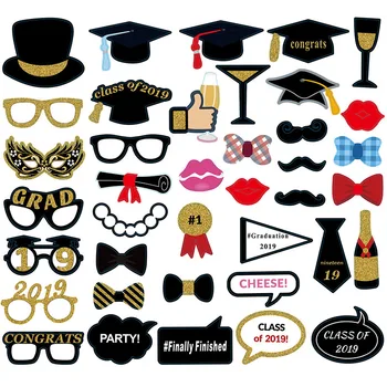

2019 Party Photo Prop Paper Beard Graduation Photo Frame Party Toy