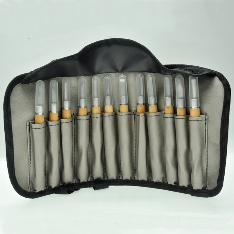 

LTZFTL SKS7 steel 12pcs hand Wood Carving Tools Chip Detail Chisel set carve Knives tool kit