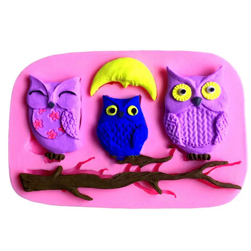 DIY Owl Silicone Fondant Mold Lovely Chocolate Candy Cake Mould Fondant Cake Decorating Tools For Kids Dessert Breakfast