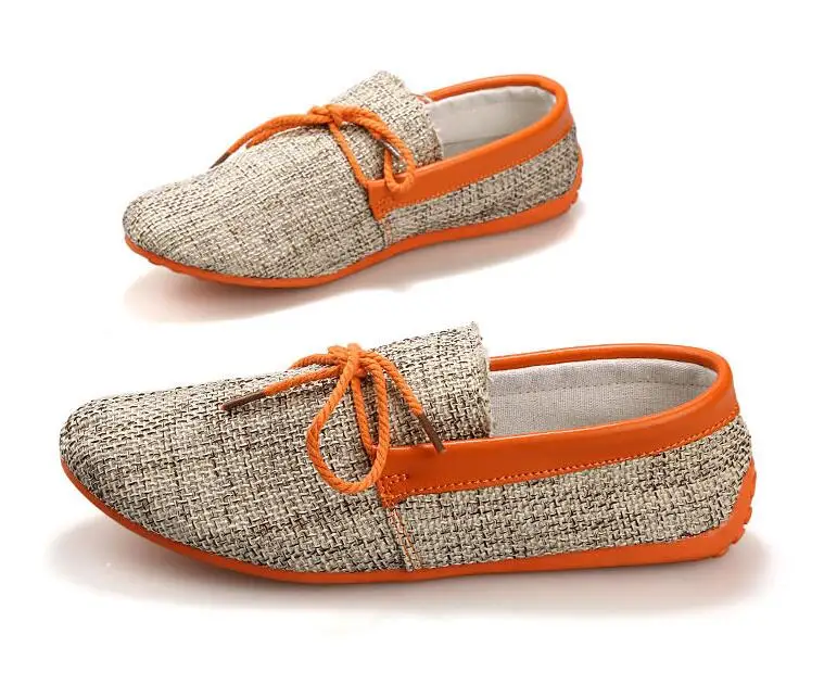 Men Shoes Spring Summer Breathable Fashion Weaving Men Casual Flat Home Use Shoes Lace-Up Loafers Comfortable Shoes