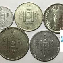 5 шт. монета в монгольском стиле, оригинальная монета, 1994-2001, версия для создания персонажа, монеты