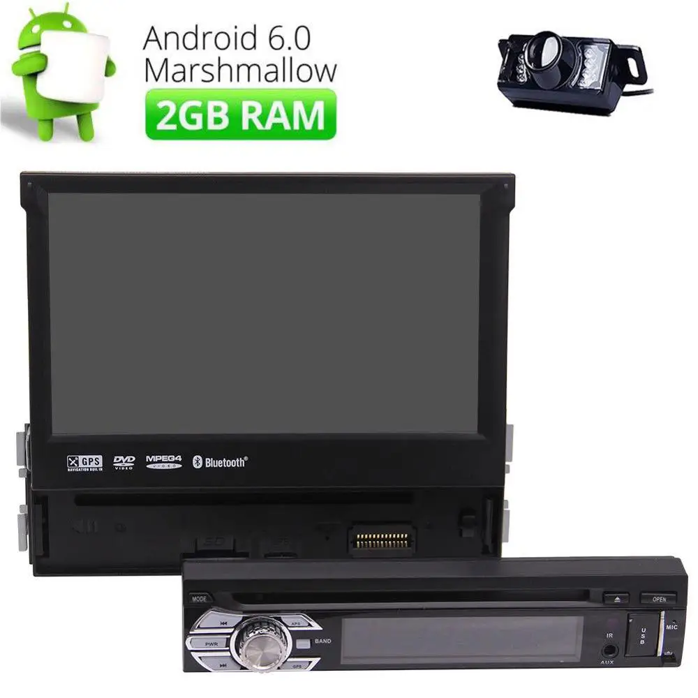 Flash Deal 7" Android 6.0 Single 1 Din Car Radio Stereo GPS OBD2 3G DAB+ Bluetooth+CAMERA 2