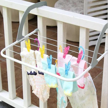 

Practical Folding Drying Rack Hanger towel holder Metal Hook Large Clip for Balconies/ parapets/ window /Radiator