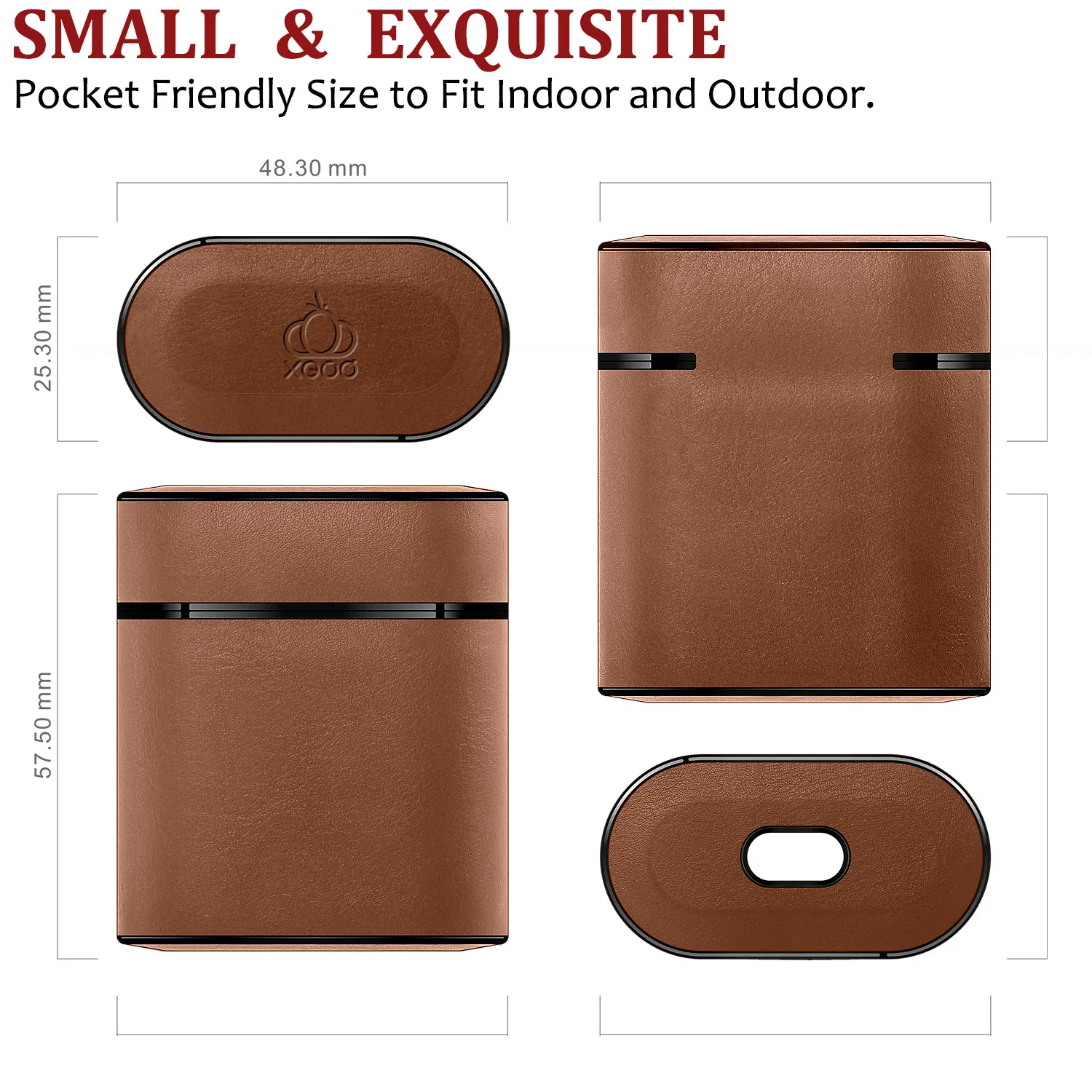 Headphone Case Cover for Apple AirPods Charging Protective Bluetooth wireless Headphone bag Genuine Leather Earphone Cases Boxes