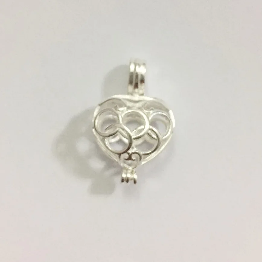Key To My Heart Locket 925 Pure Sterling Silver Cage for Any Gem