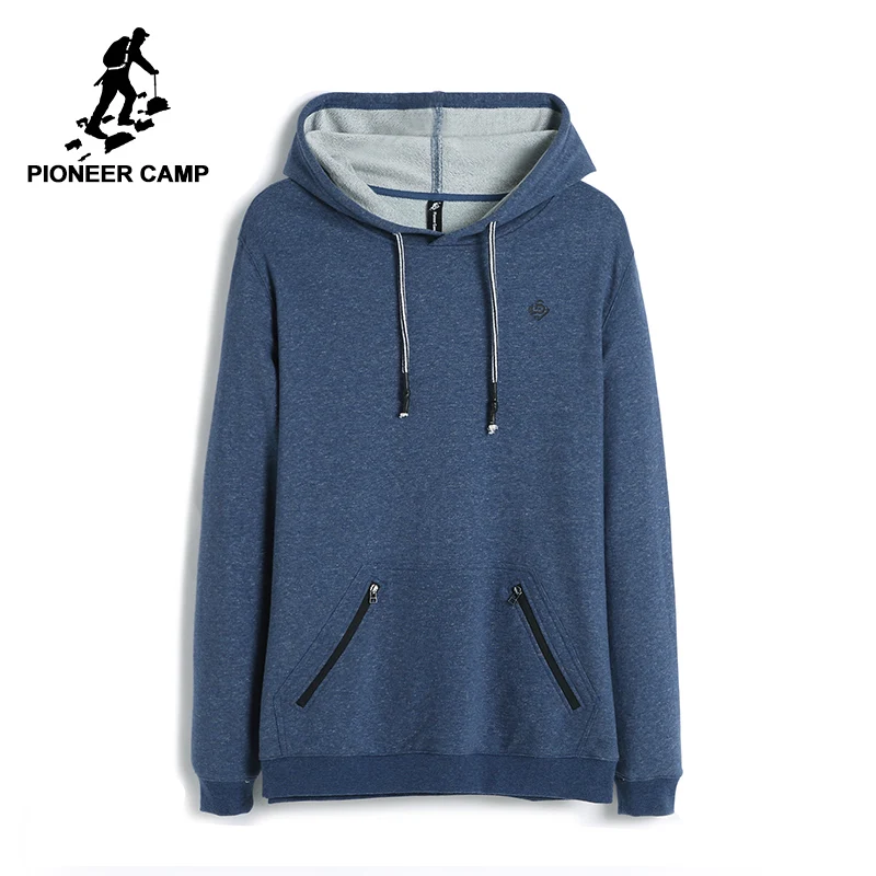 Пионерский лагерь темно-синие одноцветное свитер с капюшоном брендовая мужская одежда спортивный костюм мужской качество повседневные толстовки для мужчин AWY702374