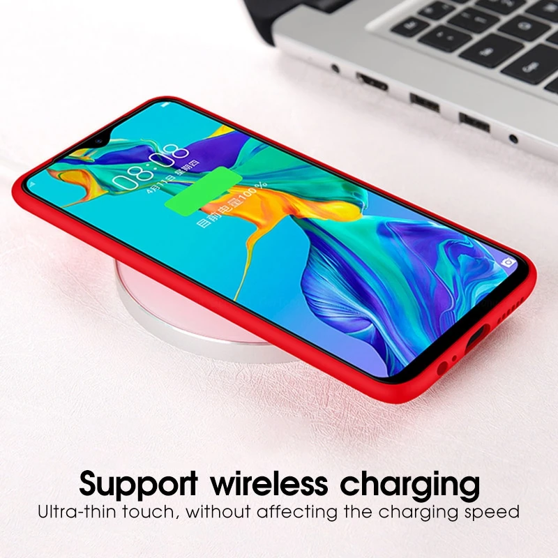 Мягкий жидкий силиконовый чехол GerTong для Huawei P30 Matte 20 Lite P 30 Pro smart 2019 цветной