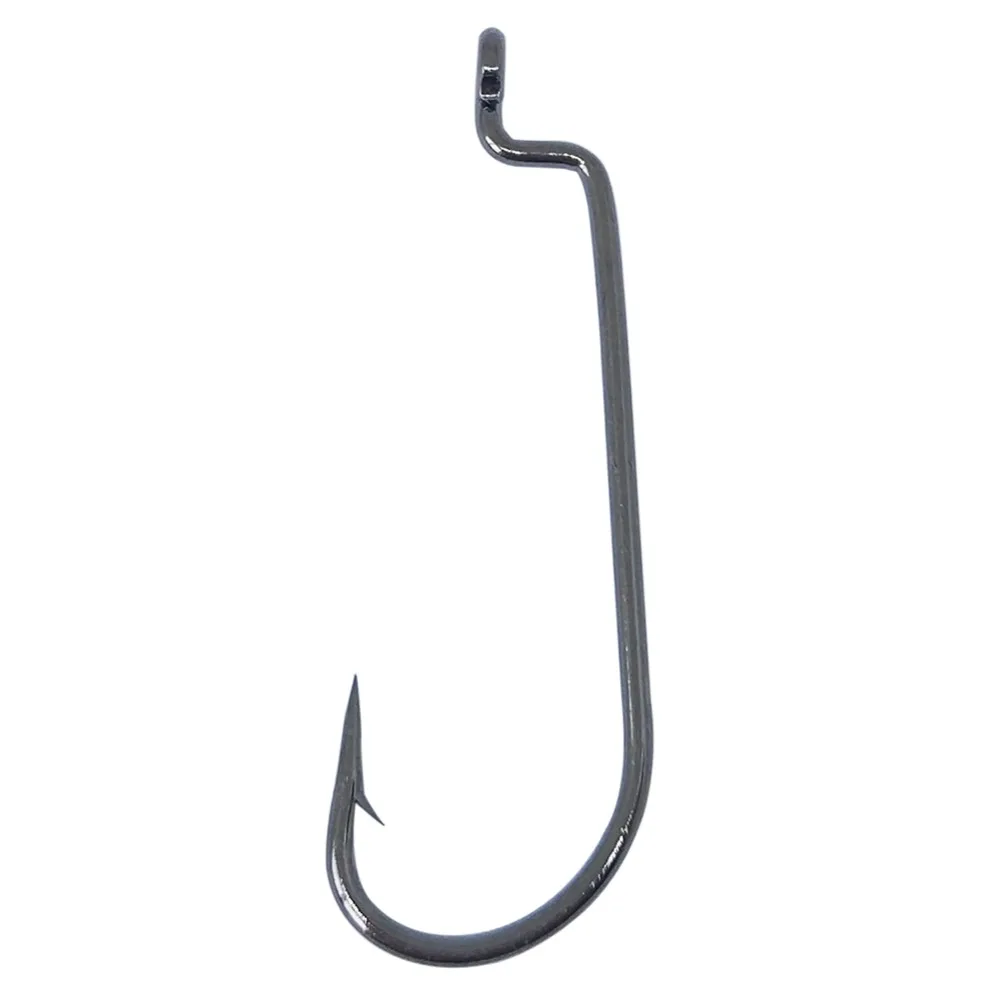 20-50pieces Carp Fishing Hooks Offset Hook Carbon Steel O'Shaughnessy Worm  Hook Fishhook Black Nickel 6#-5/0# for Feeder Fishing