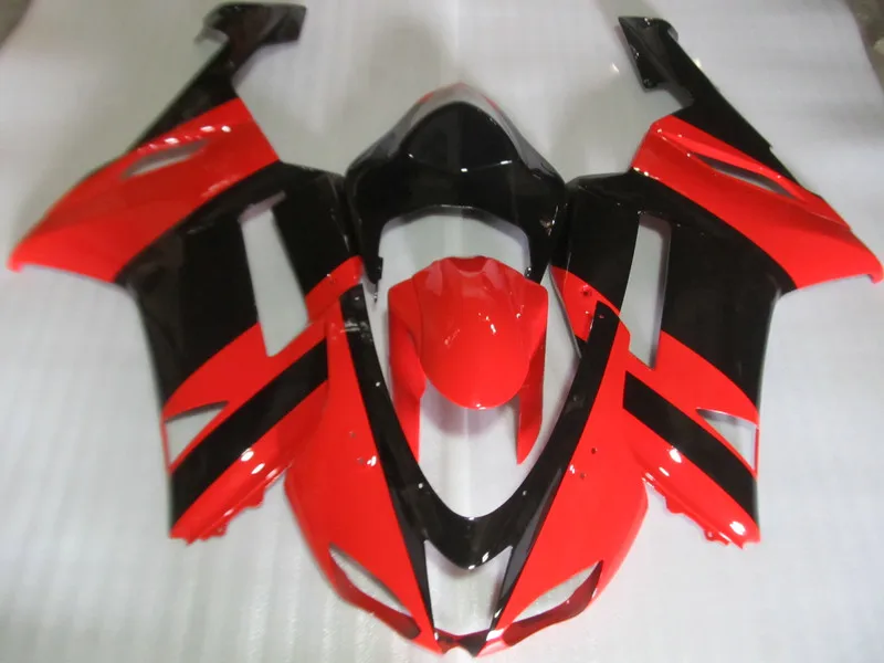 

ABS Fairing Kit for KAWASAKI Ninja ZX6R 636 07 08 ZX 6R 2007 2008 zx6r Hot red gloss black Motorcycle Fairings set+7gifts KT02