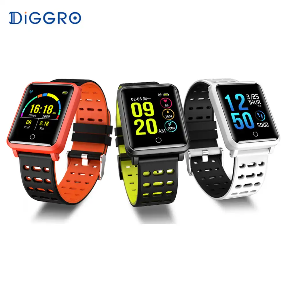 Diggro N スマートウォッチ Ips Ip68 防水着脱式ストラップカラー画面 Bluetooth 心拍数血圧計スマートバンド スマート リストバンド Aliexpress
