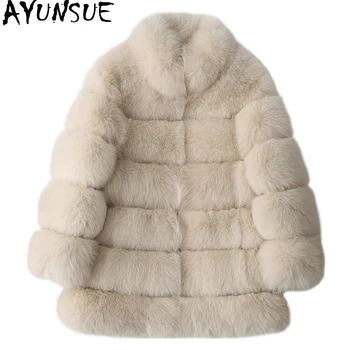 

AYUNSUE Faux Fur Coat Women Winter Fluffy Jacket Fall 2020 Winter Woman Fur Coats Pink Jackets Streetwear Manteaux Femme KJ982