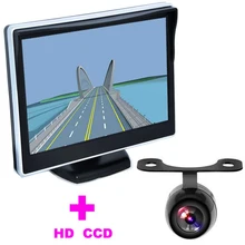 5″ TFT LCD Car Monitor + 2 in 1 Auto Parking Assistance System Universal Car Rearview Camera backup camera HD 170 Angle monitor