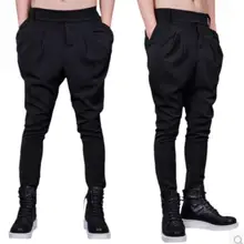 S-3XL! летние новые мужские повседневные брюки больших размеров мужские брюки-шаровары корейские Маленькие ноги Тонкий костюм брюки певицы костюмы
