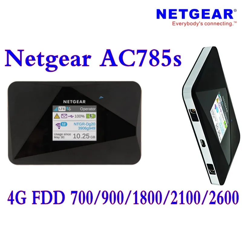 Разблокирована Netgear AirCard 785 S (плюс 4g 35dbi антенны) Мобильная точка доступа Dual band Wi-Fi 4G FDD 700/900/1800/2100/2600 МГц