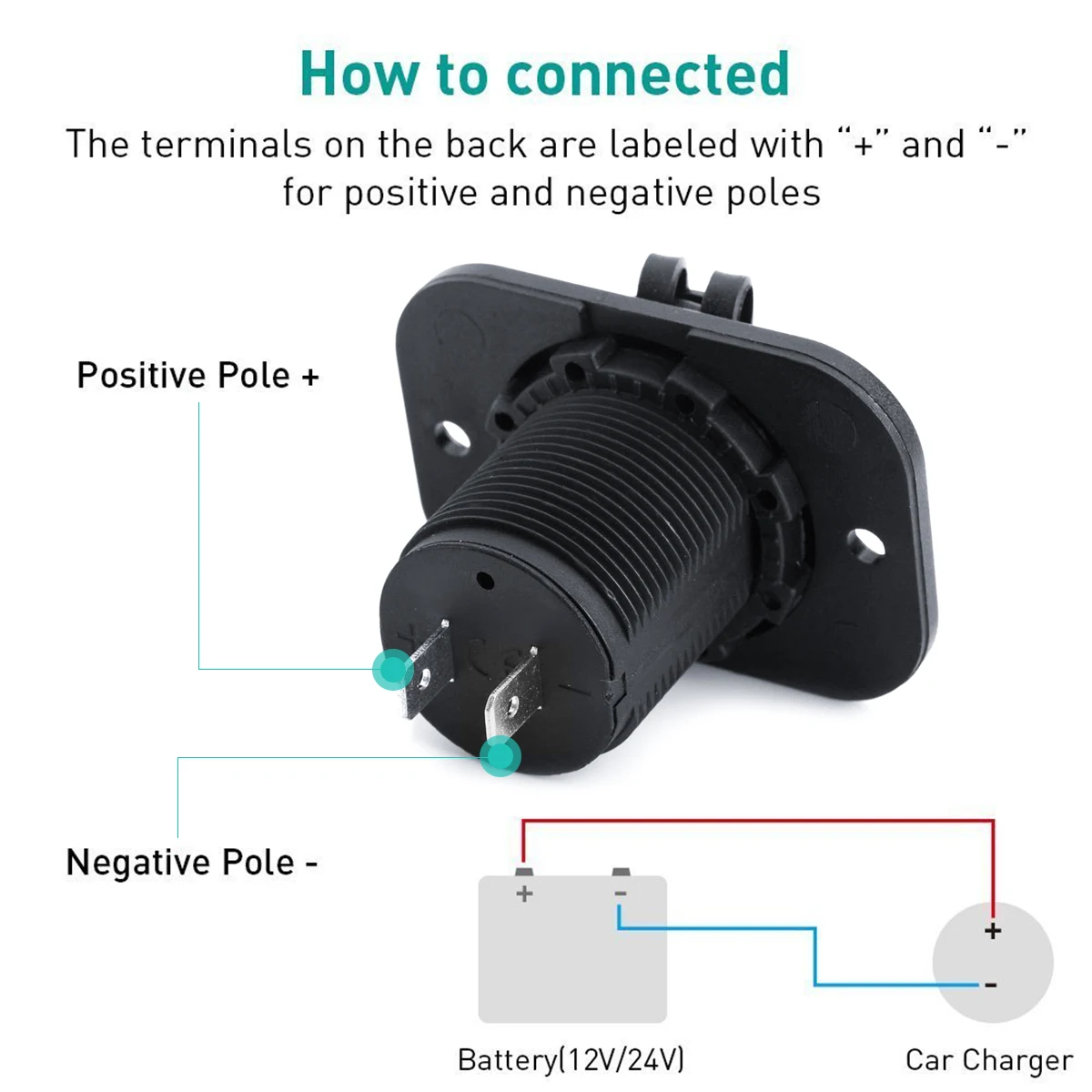 SOONHUA Dual-USB Автомобильное зарядное устройство цифровой дисплей зарядное устройство для автомобиля мотоцикла s Встроенный смарт-чипы Flameresistant материал