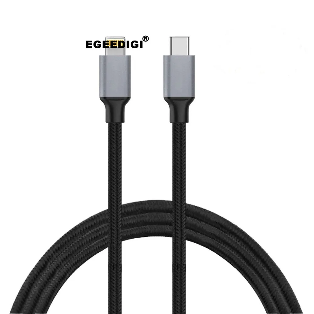 Egeedigi USB C type-C до 8-контактный usb-кабель для iPhone Xs Max Xr X 8 7 6 6s Plus type-c зарядка PD зарядное устройство для шнура данных Lightning