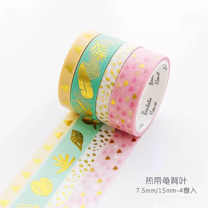 4 шт./упак. Фламинго фрукты Фольга лента Washi DIY Декор Скрапбукинг Маскировочные наклейки Бумага украшения клейкой ленты школьные принадлежности - Цвет: C