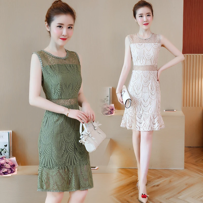 2019 летняя новая женская одежда INS style A-Line женское кружевное платье saia модное