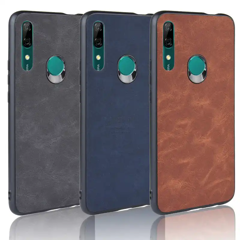 Новая мода обложка на заднюю панель из искусственной кожи для Huawei P SMART Z чехол