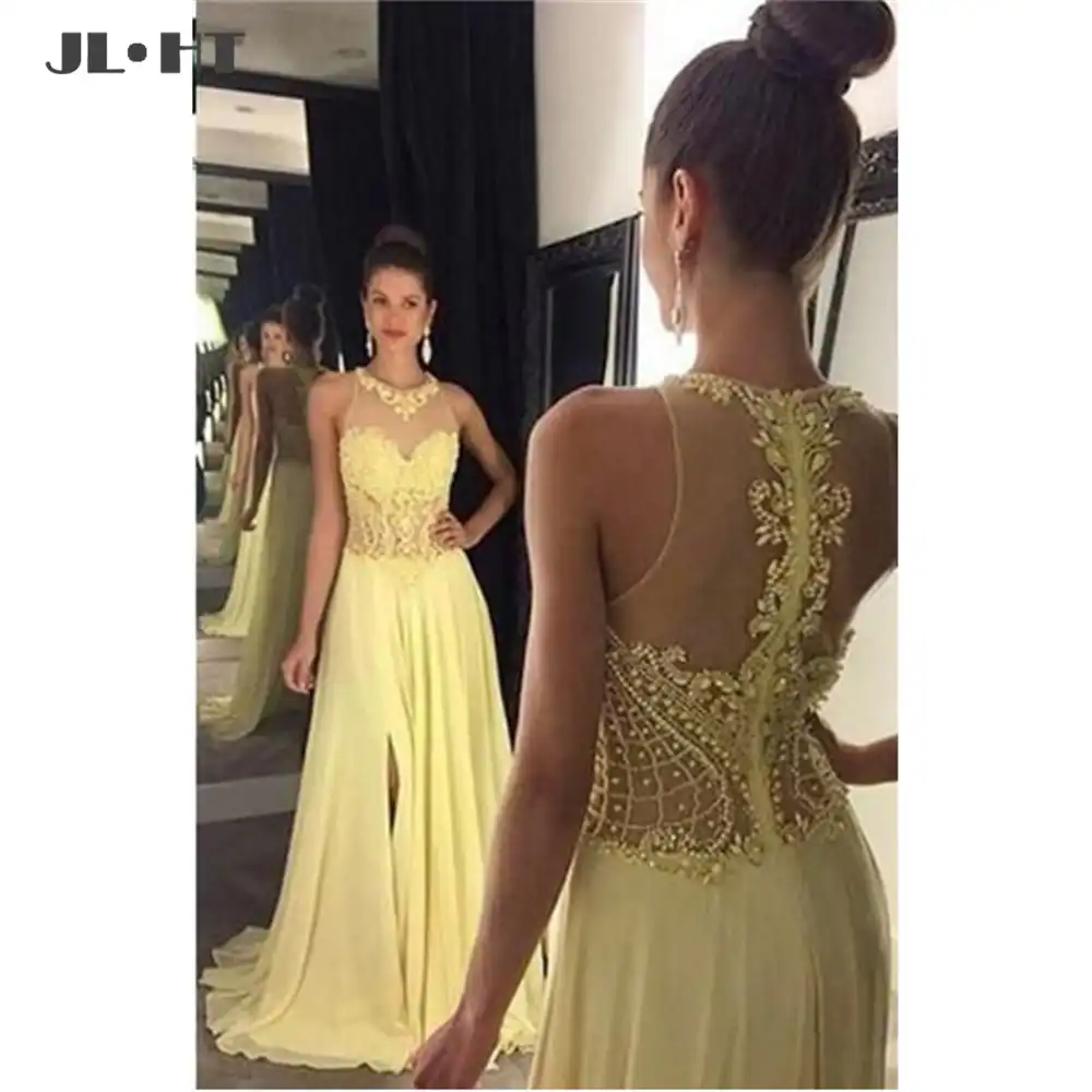 light yellow gown