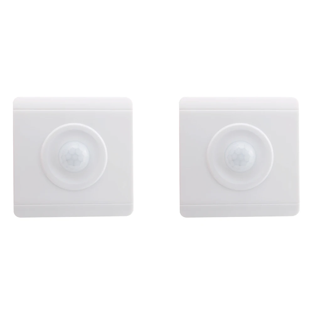 2pcs Wall Mounted Automatic IR Infrared PIR Movement Motion Sensor ON