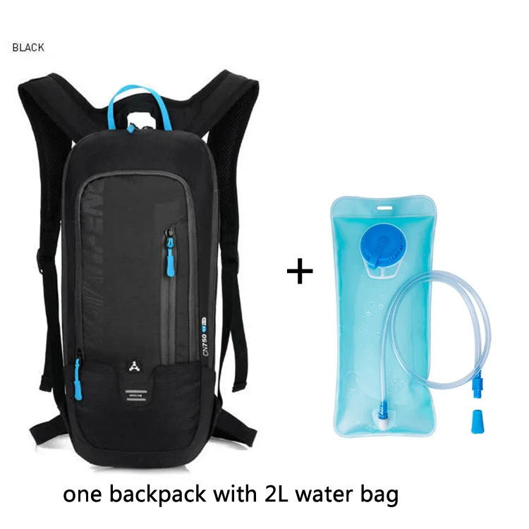 Водонепроницаемый велосипедный гидратационный рюкзак, 6л MTB дорожные велосипедные сумки для мужчин и женщин, велосипедные альпинистские рюкзаки для верховой езды, без сумки для воды - Color: black and water bag