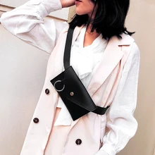 Женская поясная сумка на ремне, кожаная поясная сумка, модная женская однотонная сумка-мессенджер из ПУ кожи, на плечо, на грудь, pochete homem