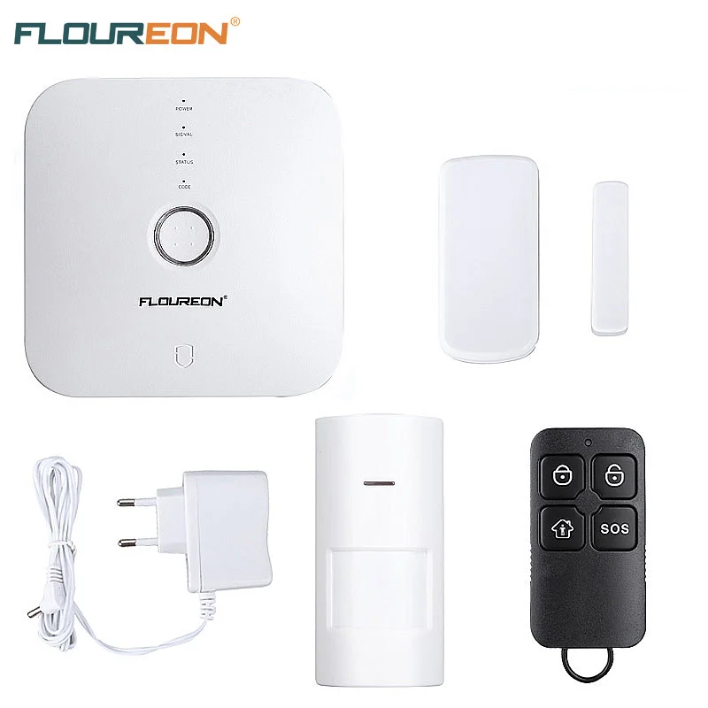 Floureon Wifi домашняя охранная сигнализация Беспроводная IOS/Android приложение