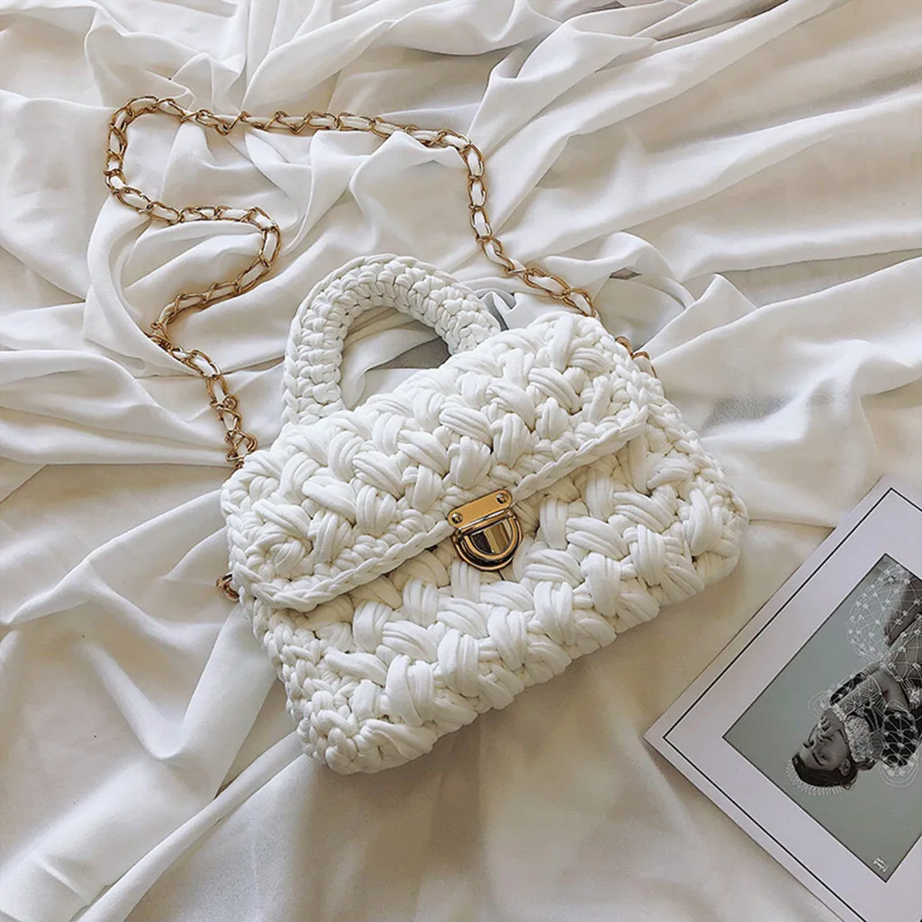 

2019 Famous Designer Ladies Woven Messenger Crossbody Bags New Summer Handmade Women Straw Beach Shoulder Bags #Zer