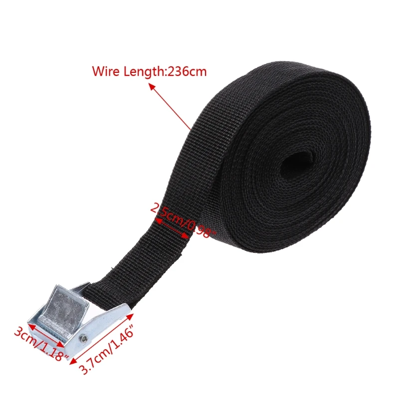 Wearproof Luggage Tied Rope Durable Nylon Cord Strap with Buckle for Motorcycle Bicycle Cargo Rack H8WE