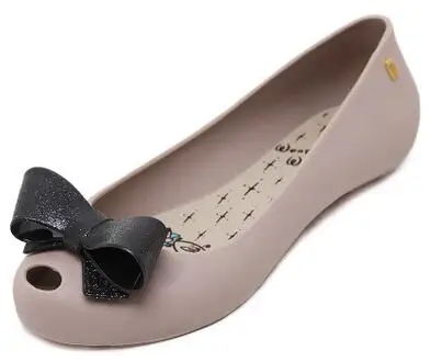 BEYARNE/Модные женские милые прозрачные туфли на плоской подошве с бантом; женские дорожные сандалии с открытым носком; женские летние пляжные сандалии; размеры 36-40 - Цвет: khaki