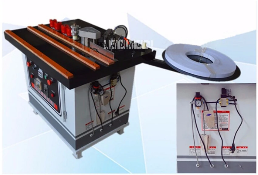 Новое поступление, ручной станок с плоской кромкой, кривой, прямой, портативный, деревообрабатывающий Кромкооблицовочный станок, 220 В/50 Гц, 3-6 кг/см, 0,3-3,0 мм