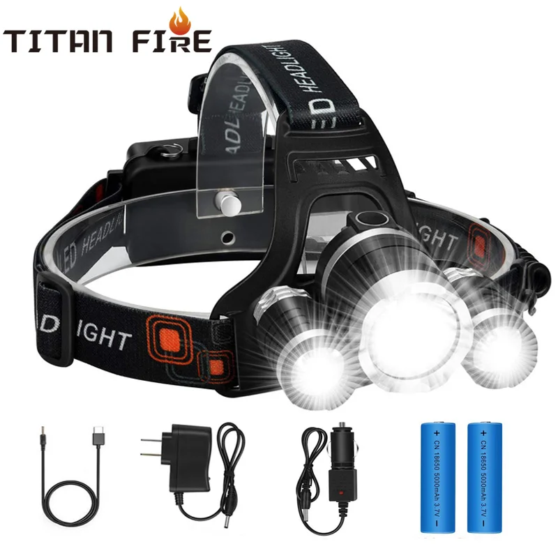 

30000LM LED Headlamp 3xT6 LED Headlight Waterproof Cycling Fishing Hunting Camping 4 Lighting Modes Flashlight High Brightness
