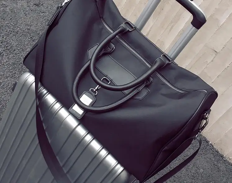 Известный бренд, вместительная Складная портативная сумка для мужчин и женщин, водонепроницаемая однотонная дорожная сумка, сумка для багажа, популярная сумка