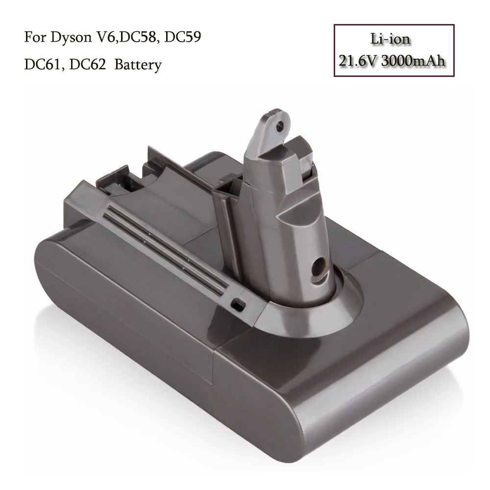 

3000mAh 21.6V 3.0 Li-ion Battery for Dyson V6 DC58 DC59 DC61 DC62 SV09 SV07 SV03 965874-02 Vacuum Cleaner Batteries