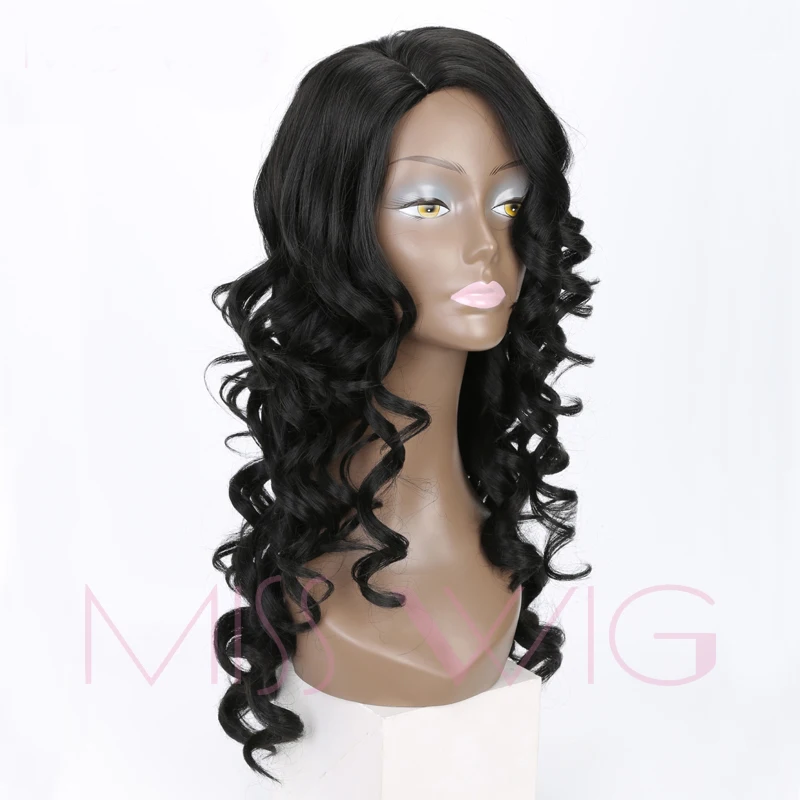 Miss Wig 18 дюймов длинный кудрявый парик розовый черный для черных женщин 250 г