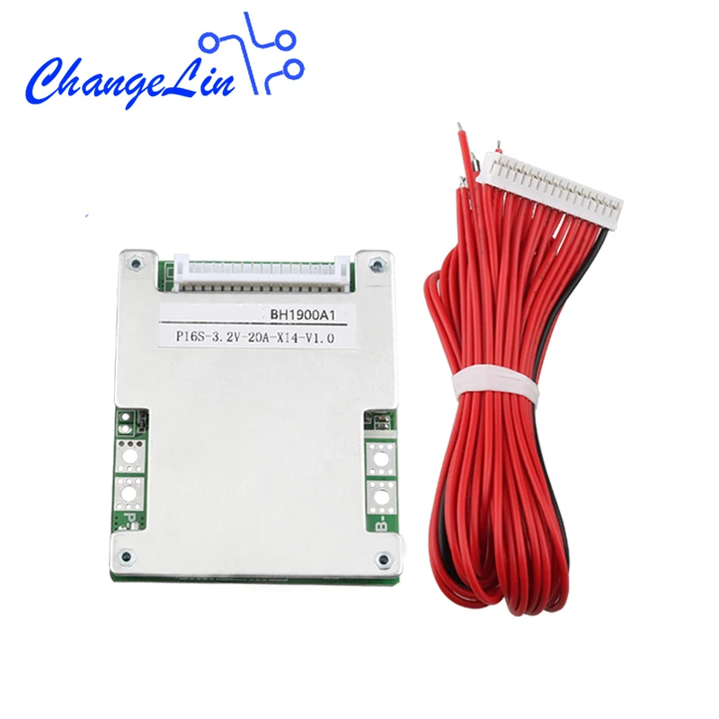

16S 48V Lifepo4 Lithium Iron Phosphate 3.2V Battery Protection Board BMS Charge Discharge common port 20A Balance 7S 10S 13S 15S