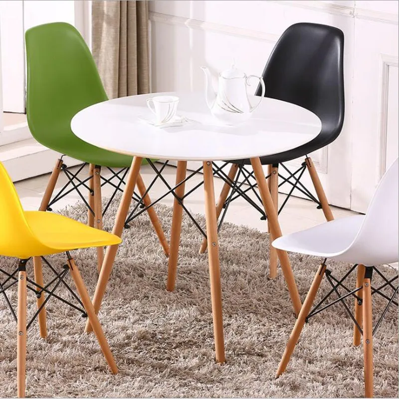 

Minimalist Art Decor Coffee Table Solid Wood Side Table mesas de centro para sala Round Bedside Table Modern Living room Table