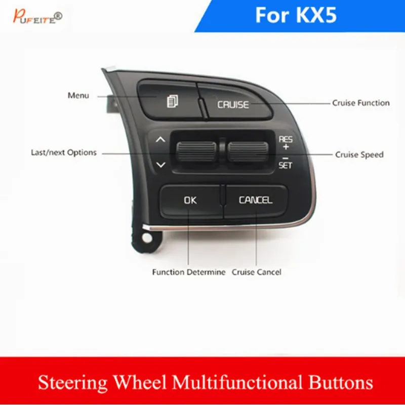 

Steering Wheel Switch for KIA Sportager 2016 2017 KX5 2016 cruise control buttons car accessories Menu volume