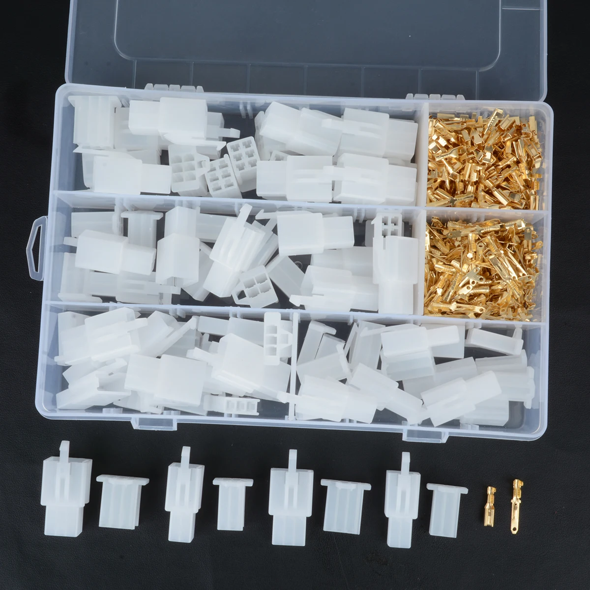 

40 Set Practical Auto Electrical 2.8 mm 2 3 4 6 Pin Wire Connector Terminal with Fixed Hook For Cars Boat Wiring Mayitr