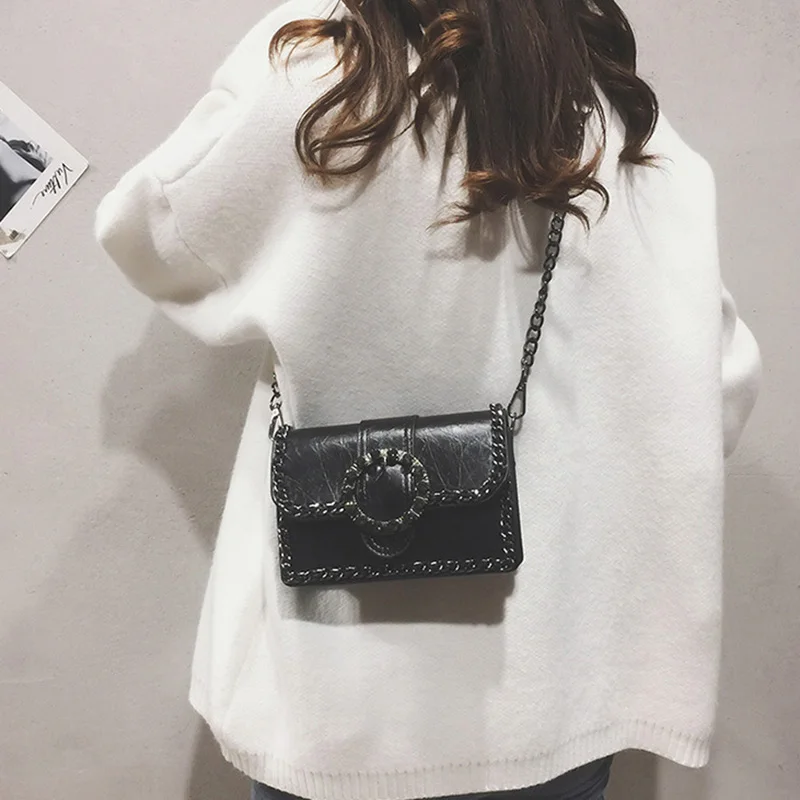 2018 Women Fashion Chain Flap Shoulder Bag Autumn Hot Female INS Popular Handbag Ladies Mini Vacation Crossbody PU BolsaSS3457 (3)