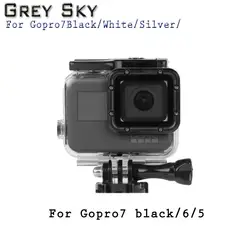 Водостойкий корпус с сенсорным экраном для GoPro Hero 7 Black Go Pro Hero7 серебристый/белый защитный чехол для камеры аксессуары для крепления