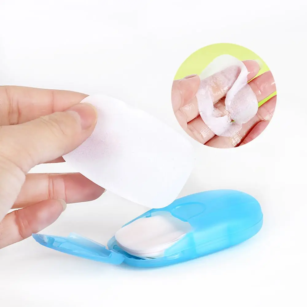 

1 box Travel Portable Soap Slice Rich Foam Sterilization Cleaning Washing Hand Soap Mini Whitening Disposable Scented Soap