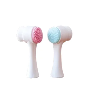 

3D Double Sides Multifunctional Silicone Face Cleanser Brush Face Cleaning Massage Tool Facial Brush Face Blackhead Care Tool