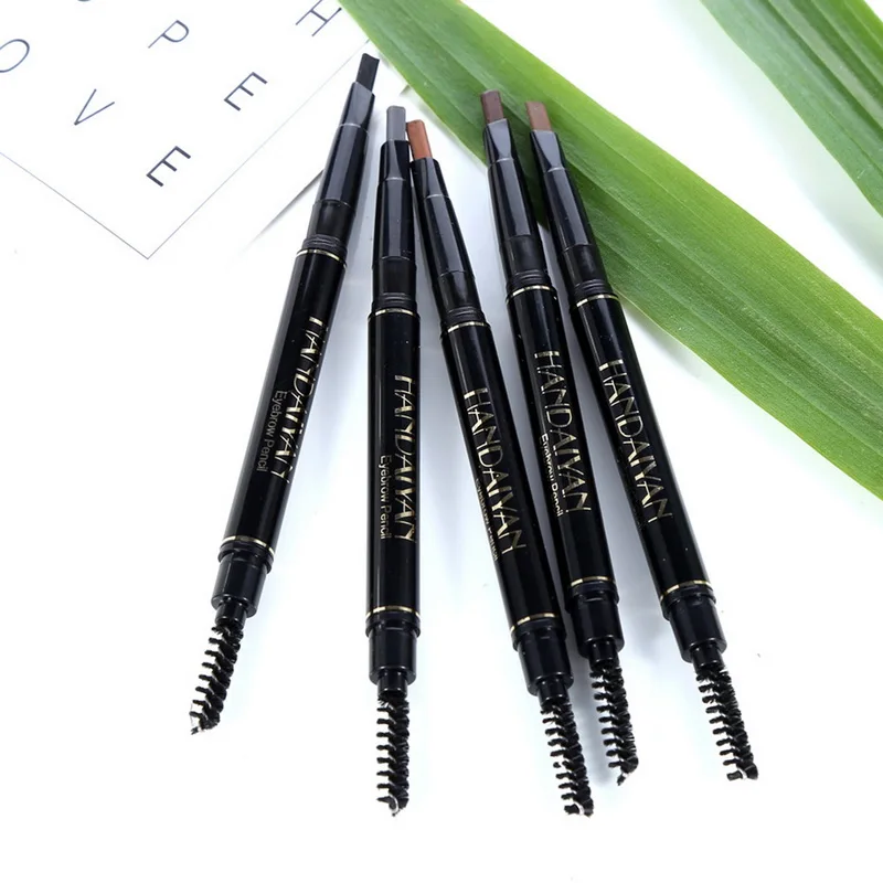 HANDAIYAN Brand 5-color Automatic Double-headed Eyebrow Pencil Waterproof Not Blooming Cosmetics Natural Long Lasting Makeup