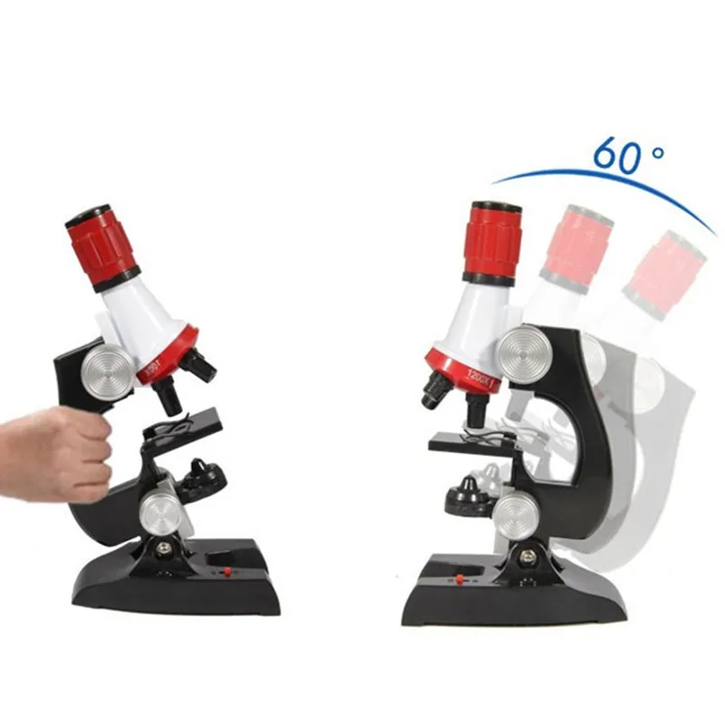 Хорошее высококачественный микроскоп комплект лаборатории светодиодный 100X-1200X Главная Школа развивающие игрушки Биологический микроскоп