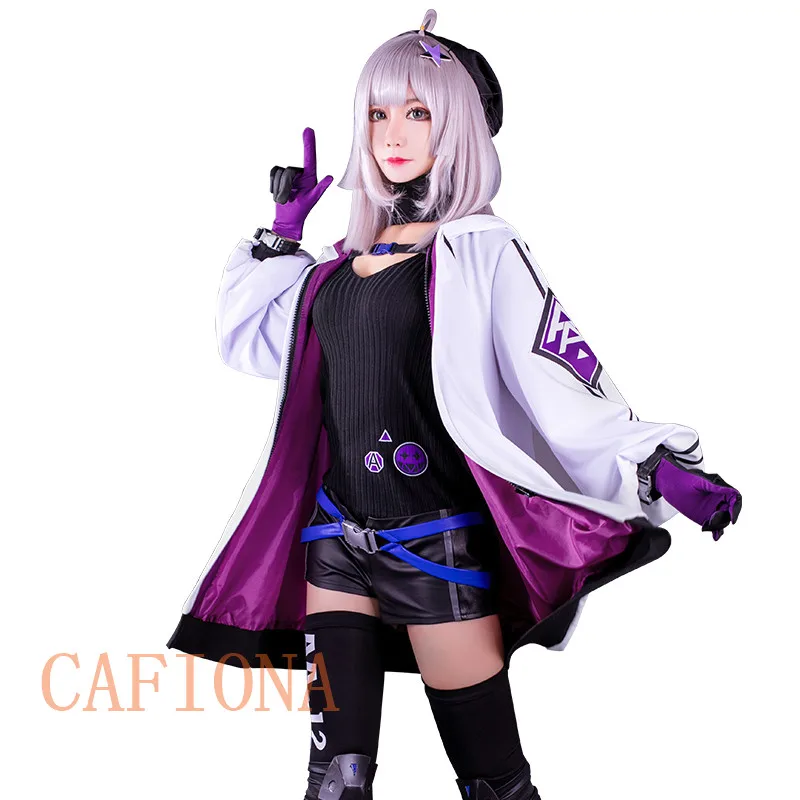 Костюмы для косплея Game Girls Frontline Спрингфилд AA12 супер яркие фиолетовые толстовки bts