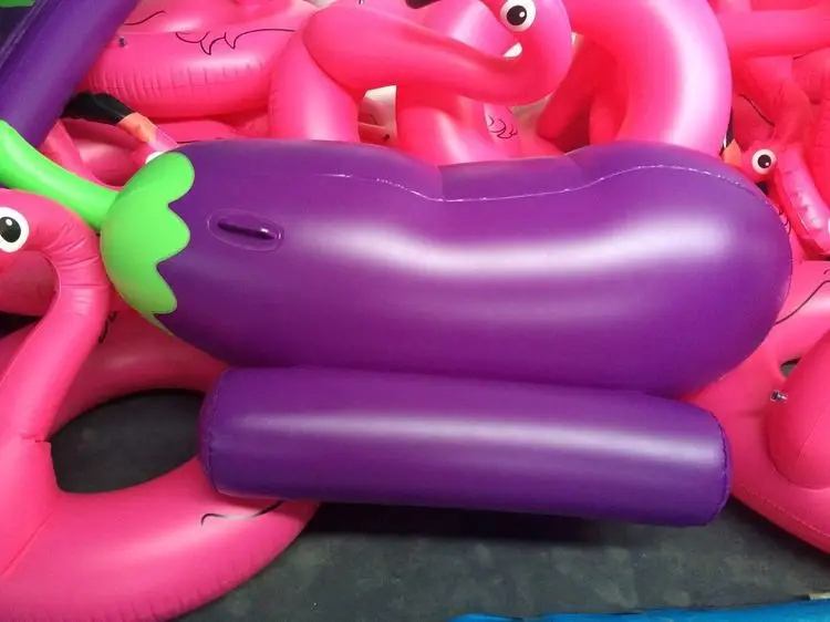 190 см 75 дюймов гигантский надувной Баклажан бассейн поплавок Лето Плавательный доска плавает матрас водные игрушки Забавный плот надувная кровать