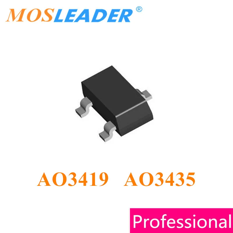 Mosleader AO3419 AO3435 SOT23 500PCS P-Channel High quality like original | Электроника