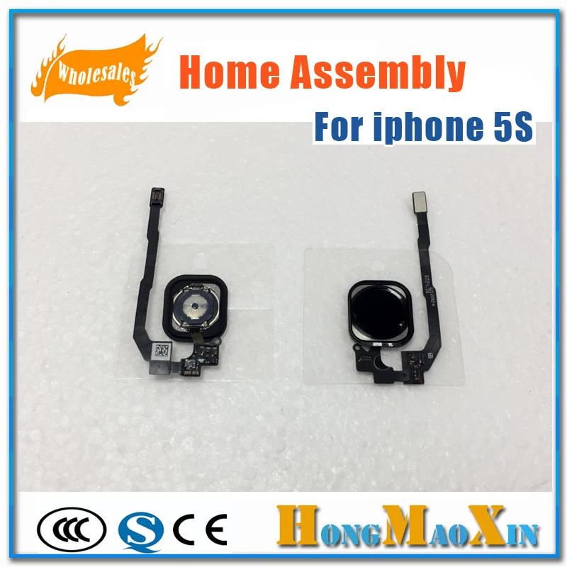 

Original Home Button Assembly Flex Cable Sensor Ribbon Complete Spare Parts Replacement for iphone 5S Golden/White/BlacK